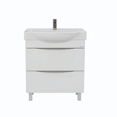 Тумба с раковиной Onika Навиа 80 напольная белый глянец