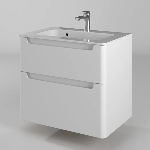 Тумба под раковину Briz Эстель 70 белый глянец