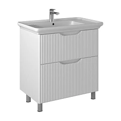 Тумба с раковиной Briz Монблан 85 белый глянец