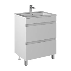 Тумба с раковиной Briz Нэдиа 65 белый глянец