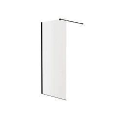 Душевая перегородка Knotlor Velum Crystal 90*200 профиль черный матовый без поддона