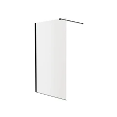 Душевая перегородка Knotlor Velum Crystal 120*200 профиль черный матовый без поддона