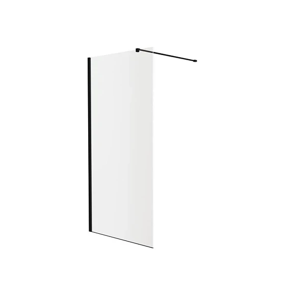 Душевая перегородка Knotlor Velum Crystal 100*200 профиль черный матовый без поддона
