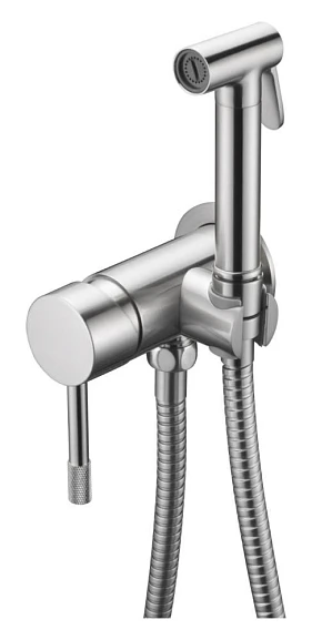 Гигиенический душ со смесителем Boheme Uno 467-NB скрытый монтаж брашированный никель