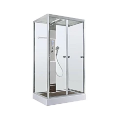 Душевая кабина AvaCan Z1911LED 110х90х220 с LED-подсветкой и гидромассажем прозрачная задняя стенка