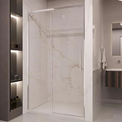 Душевая дверь в нишу Vincea Stella 120*200 стекло прозрачное профиль хром без поддона