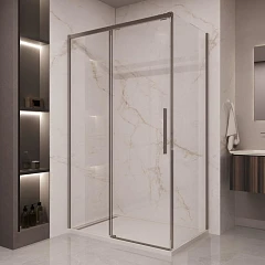 Душевой уголок Vincea Stella 140*100 профиль вороненая сталь без поддона