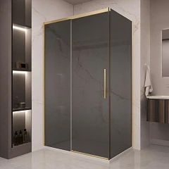 Душевой уголок Vincea Stella 120*90 брашированное золото стекло тонированное без поддона
