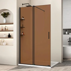 Стекло душевой перегородки Vincea Walk-In VSG-1WSL120GS 120*200 янтарь