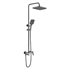 Душевая стойка Shevanik S9936T вороненая сталь