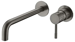 Смеситель Boheme Uno 465-GM для раковины скрытый монтаж графит