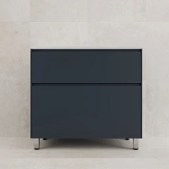 Тумба с раковиной Style Line Лима 90 напольная графит