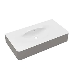 Мебельная раковина Vincea Caprise 100*54 Corian белый матовый/светло-серый матовый (приобретается в комплекте с тумбой)
