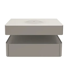 Тумба с раковиной Vincea Caprise 100 светло-серая матовая