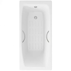 Чугунная ванна Delice Repos 170х70 с ручками и антискользящим покрытием