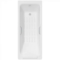 Чугунная ванна Delice Palomba 170х70 с отверстиями под ручки и антискользящим покрытием