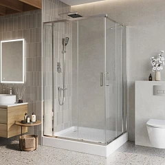 Душевой уголок BelBagno LUCE-AH-22-110/105-C-Cr 110*105*195 без поддона