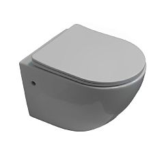Подвесной унитаз Cerutti Spa Sella Aria CT7183 36*49 безободковый с крышкой-сиденьем микролифт Подвесной унитаз Cerutti Spa Sella Aria CT7183 36*49 безободковый с крышкой-сиденьем микролифт