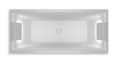 Встраиваемая акриловая ванна Riho Still Square Led 180х80 LR с подсветкой подголовников и сифоном (комплект)