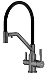 Смеситель для кухни Raglo с подключением фильтра питьевой воды графит