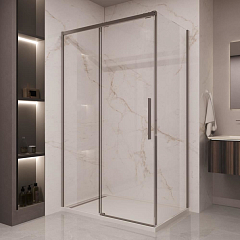 Душевой уголок Vincea Stella 140*100 профиль вороненая сталь без поддона