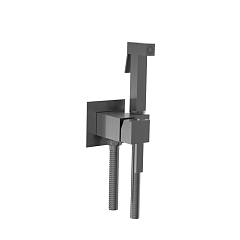 Гигиенический душ со смесителем Shower Panels SP-212-Gr скрытый монтаж вороненая сталь