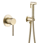 Гигиенический душ со смесителем ABBER Emotion AF8825G скрытый монтаж матовое золото