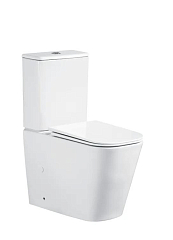 Унитаз-компакт Ceruttispa Manlio Tornado 35*63 безободковый с крышкой-сиденьем микролифт Slim