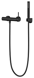 Смеситель Knotlor Eclipse SS-22/BL для душа с душевыми аксессуарами черный матовый