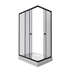 Душевое ограждение Triton Вента-Блэк 100*80*202 L/R с поддоном Душевое ограждение Triton Вента-Блэк 100*80*202 L/R с поддоном