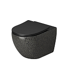 Подвесной унитаз Grossman Color GR-4411BBLS 36,5*55 безободковый черный с текстурой крокодила с крышкой-сиденьем микролифт Slim Подвесной унитаз Grossman Color GR-4411BBLS 36,5*55 безободковый черный с текстурой крокодила с крышкой-сиденьем микролифт Slim