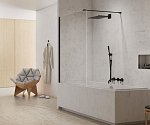 Душевая шторка на ванну New Trendy New Modus Black EXK-0292 80*150 L/R косой кронштейн Душевая шторка на ванну New Trendy New Modus Black EXK-0292 80*150 L/R косой кронштейн