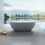 Ванна из искусственного камня Vincea Solid Surface 170*75 серый/белый матовый Ванна из искусственного камня Vincea Solid Surface 170*75 серый/белый матовый