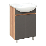 Тумба под раковину Runo Лада 50 графит/лиственница Тумба под раковину Runo Лада 50 графит/лиственница