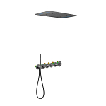 Душевой комплект Timo Saona SX-2319/18SM с термостатом и Led-подсветкой черное золото Душевой комплект Timo Saona SX-2319/18SM с термостатом и Led-подсветкой черное золото