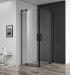 Душевой уголок Cezares SLIDER-A-2-100/110-C-NERO 100/110*100/110*195 профиль черный стекло прозрачное без поддона Душевой уголок Cezares SLIDER-A-2-100/110-C-NERO 100/110*100/110*195 профиль черный стекло прозрачное без поддона