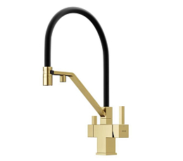 Смеситель Sancos Loro SC4007BG для кухни с функцией подключения фильтра брашированное золото/черный Смеситель Sancos Loro SC4007BG для кухни с функцией подключения фильтра брашированное золото/черный
