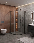 Душевой уголок Cezares Molveno MOLVENO-RH-11-120/110-C-GM-IV 120*110*195 профиль оружейная сталь без поддона Душевой уголок Cezares Molveno MOLVENO-RH-11-120/110-C-GM-IV 120*110*195 профиль оружейная сталь без поддона