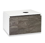 Тумба под раковину Runo Бари 80 железный камень/белый Тумба под раковину Runo Бари 80 железный камень/белый