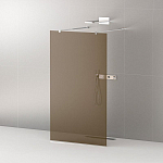 Душевая перегородка Cezares LIBERTA-L-2-110-BR-Cr Walk-in 110*195 L/R с возможностью двустороннего входа, стекло бронза, профиль хром без поддона Душевая перегородка Cezares LIBERTA-L-2-110-BR-Cr Walk-in 110*195 L/R с возможностью двустороннего входа, стекло бронза, профиль хром без поддона