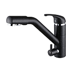 Смеситель Paulmark Hessen He213017-308 для кухни с функцией подключения фильтра гранитная крошка черный Смеситель Paulmark Hessen He213017-308 для кухни с функцией подключения фильтра гранитная крошка черный