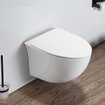 Подвесной унитаз Comforty 107 37*52 безободковый с крышкой-сиденьем микролифт Slim Подвесной унитаз Comforty 107 37*52 безободковый с крышкой-сиденьем микролифт Slim