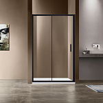 Душевая дверь в нишу Vincea Garda 145*190 L/R профиль черный матовый без поддона Душевая дверь в нишу Vincea Garda 145*190 L/R профиль черный матовый без поддона
