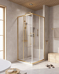 Душевой уголок Cezares Relax 304-A-2-80-C-BORO 80*80*200 профиль брашированное золото без поддона Душевой уголок Cezares Relax 304-A-2-80-C-BORO 80*80*200 профиль брашированное золото без поддона