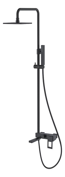 Душевая стойка Boheme Q 148-BB с изливом черная матовая