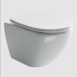 Подвесной унитаз Ceramicanova Metropol Rimless 37*49 безободковый с крышкой-сиденьем микролифт Slim Подвесной унитаз Ceramicanova Metropol Rimless 37*49 безободковый с крышкой-сиденьем микролифт Slim