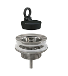 Водослив для раковины AlcaPlast A439 5/4" цельнометаллический Ø60