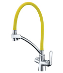 Смеситель Lemark Comfort LM3070C-Yellow для кухни с функцией подключения фильтра гибкий излив хром/желтый Смеситель Lemark Comfort LM3070C-Yellow для кухни с функцией подключения фильтра гибкий излив хром/желтый
