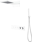 Душевой комплект Boheme Fusion 131-MW с термостатом белый матовый