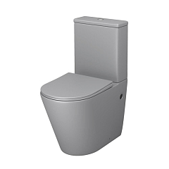 Унитаз-компакт Grossman Color GR-4480GLMS 36,5*62 светло-серый матовый безободковый с крышкой-сиденьем микролифт Унитаз-компакт Grossman Color GR-4480GLMS 36,5*62 светло-серый матовый безободковый с крышкой-сиденьем микролифт